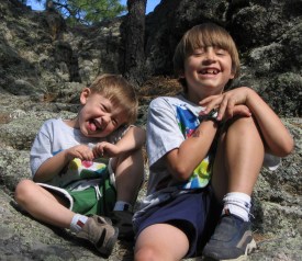 N , age 5, with big brother B